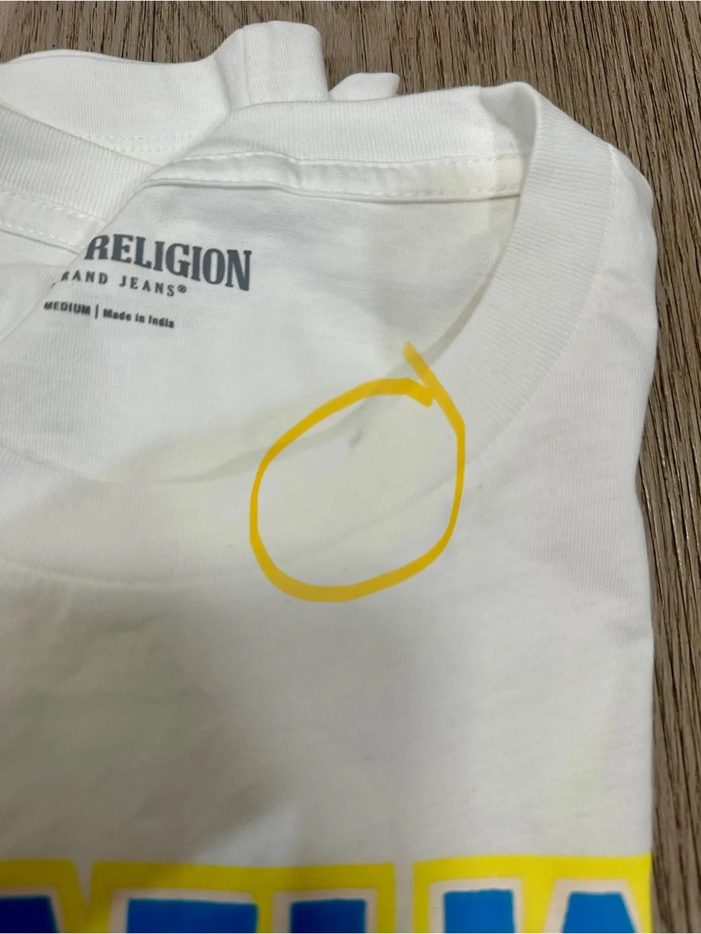 True Religion Men's White Graphic Logo Tee